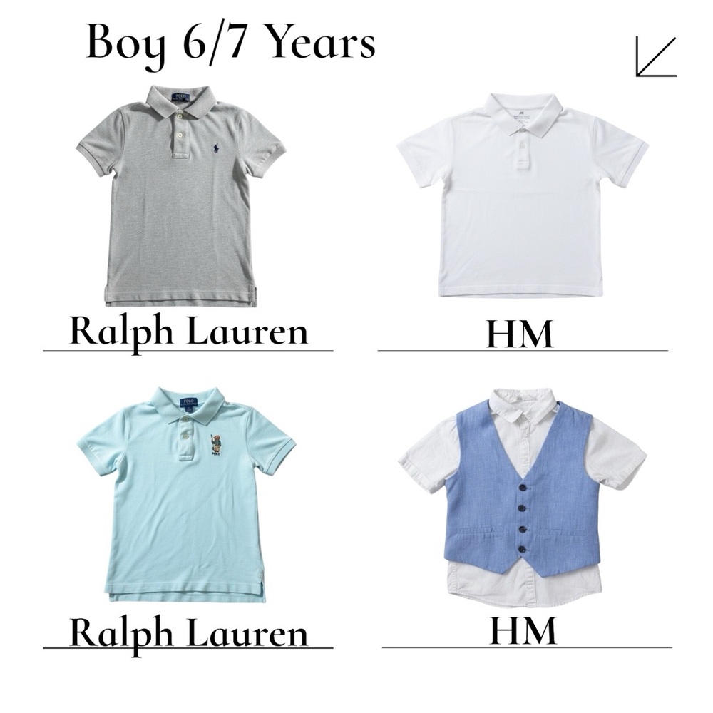 Boys 6/7 Ralph Lauren HM Preppy Outfit Bundle Polo Shirt Vest Lot Back to School